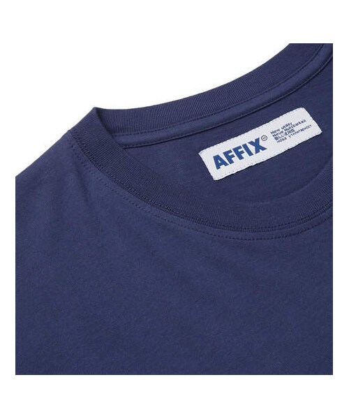 AFFIX(表示禁止)(アフィックス)の「AFFIX Logo-Print Cotton-Jersey T-Shirt(Tシャツ/カットソー・メンズ・Blue・XS/S/L/XL/M)」の5枚目の写真