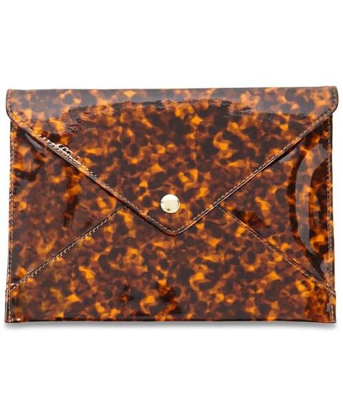 FOREVER 21(フォーエバー トゥエンティーワン)の「Forever 21 Abstract Print Envelope Clutch(クラッチバッグ・レディース・Brown・One Size)」の1枚目の写真
