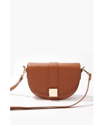 Forever 21 Faux Leather Flap Top Crossbody Bag