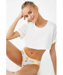 Forever 21 Contrast Pear Print Hipster Panty