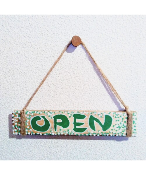 Handmade（ハンドメイド）の「オシャレ＊木製ドアプレート / OPEN