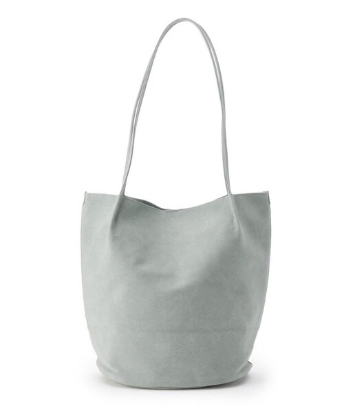 OZOC（オゾック）の「ヌバック風フェイクレザーバケツトートバッグ（バッグ・レディース・グレー(012)/ライトグリーン(021)/ベージュ(052)/ブラック(019)/ブラウン(042)/グレー(パイソン柄)(112)・00）」の8枚目の写真