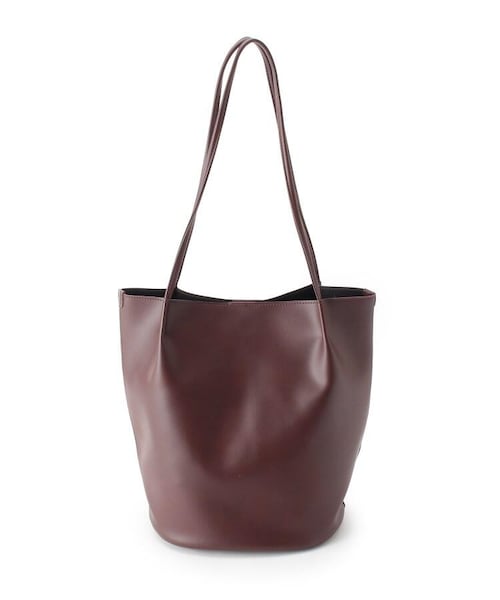 OZOC（オゾック）の「ヌバック風フェイクレザーバケツトートバッグ（バッグ・レディース・グレー(012)/ライトグリーン(021)/ベージュ(052)/ブラック(019)/ブラウン(042)/グレー(パイソン柄)(112)・00）」の5枚目の写真