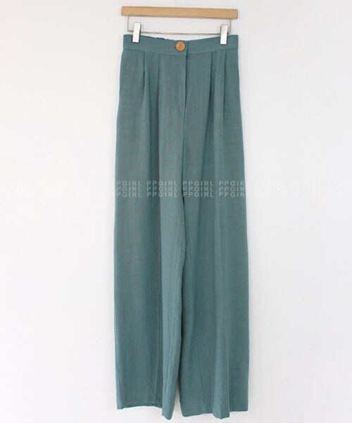 DHOLIC STYLE（ディーホリックスタイル）の「[ppgirl] リネンブレンドタックスラックスパンツ（スラックス・レディース・その他/ピンク/ベージュ/グリーン・FREE）」の3枚目の写真