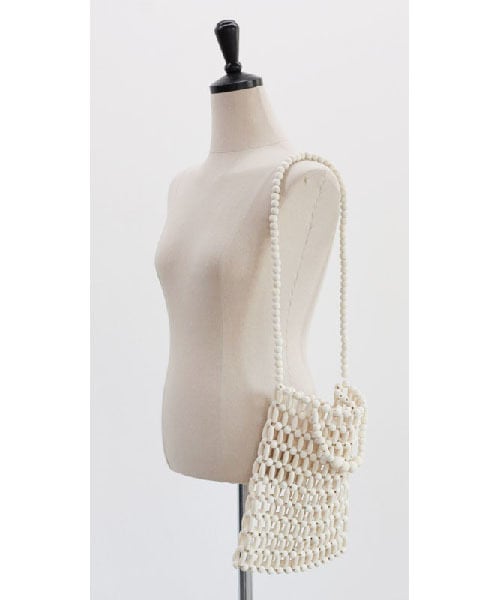 Dholic Style ディーホリックスタイル の Whosbag 2typeウッドビーズバッグ ショルダーバッグ Wear
