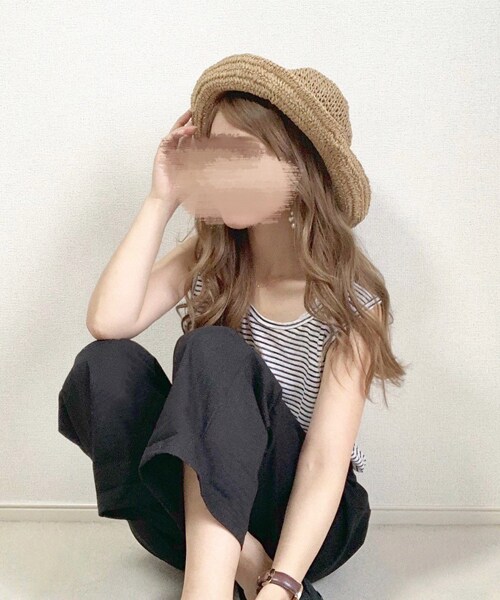 chocomee（チョコミー）の「ボーダータンクトップ（タンクトップ・レディース・ブラウン/ホワイト・FREE）」の2枚目の写真