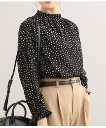 VIS | 【WEB限定】アソートスタンドフリルブラウス(トップス)