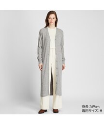 UNIQLO | メリノブレンドリブロングカーディガン（長袖）セットアップ可能(カーディガン/ボレロ)