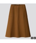 ユニクロ的「ジャージーフレアスカート(丈短め68～72cm）（裙子）」