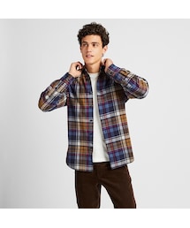 UNIQLO | フランネルチェックシャツ（レギュラーカラー・長袖）(シャツ/ブラウス)