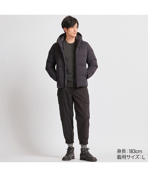 UNIQLO（ユニクロ）の「EZYジョガーカーゴパンツ（丈短め64cm）（その他パンツ・メンズ・DARK GREEN 58/BLACK 09/KHAKI 33・XS/M/3XL/4XL/XXL/XL/S/L）」の2枚目の写真