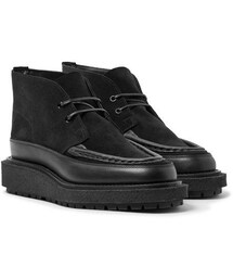 Sacai | Sacai Leather-Trimmed Suede Boots(ブーツ)