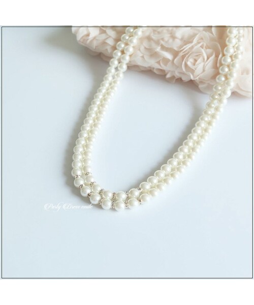 no brand(ノーブランド)の「即日配送 送料無料 パールネックレス フォーマル お呼ばれ 結婚式 披露宴 二次会 謝恩会 発表会 食事会 記念日 emd0122(ネックレス・レディース・その他)」の2枚目の写真