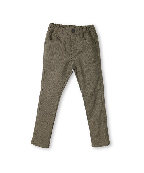 BRANSHES(ブランシェス)の「プレミアムストレッチチェック柄パンツ(その他パンツ・キッズ・ベージュ/グレー・80cm~150cm)」の1枚目の写真