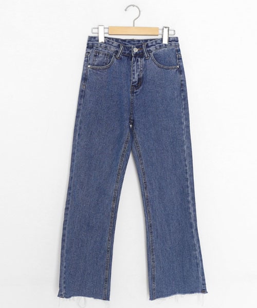 DHOLIC（ディーホリック）の「カットストレートデニムパンツ（デニムパンツ・レディース・ブルー/その他・S/M/L）」の2枚目の写真