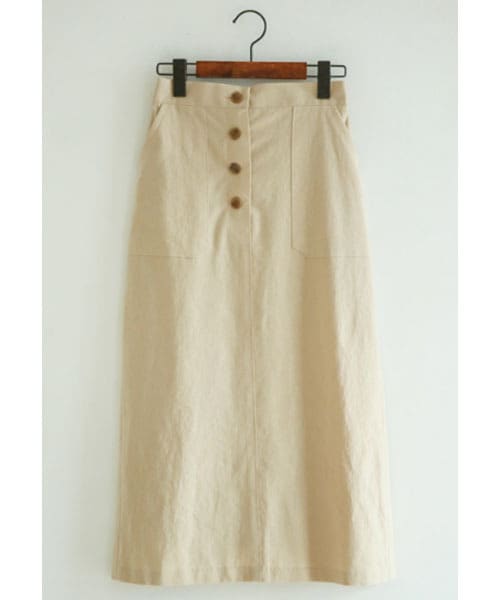 DHOLIC STYLE（ディーホリックスタイル）の「[justone] バックゴムボタンロングスカート（スカート・レディース・オレンジ/パープル/ベージュ/グリーン・FREE）」の2枚目の写真