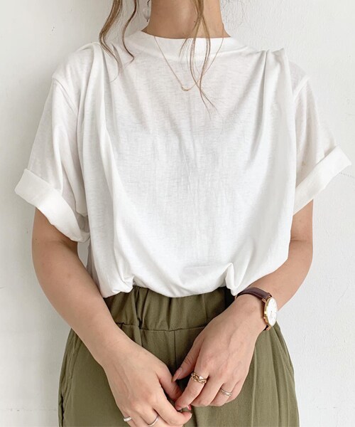 chocomee(チョコミー)の「オーバーサイズTee(Tシャツ/カットソー・レディース・ブラウン/ホワイト/ブラック・FREE)」の2枚目の写真