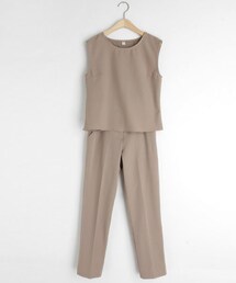 DHOLIC | バックスリットスリーブレス&スリムスラックスSET(アンサンブル)