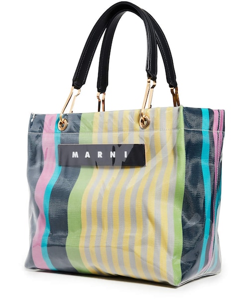 マルニ(MARNI)TOTE MEDIUM トートバッグ ポーチ付 SHMP0076A2P 4602 ZO197 ブラック×ベージュ 黒