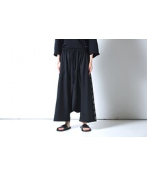 BISHOOL | Wool Gabardine Sarrouel Line Big Pants black(その他パンツ)