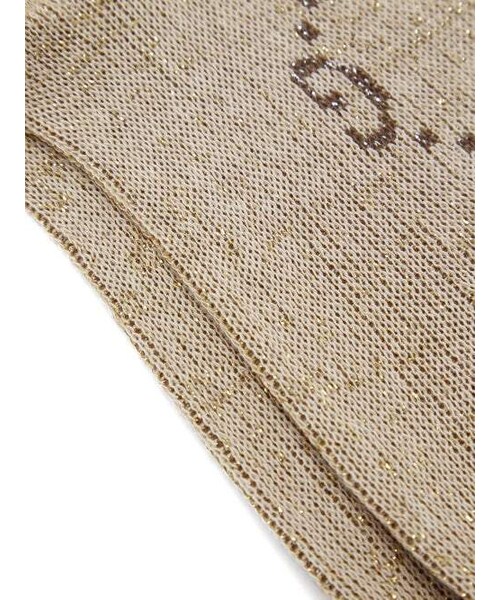 GUCCI(グッチ)の「Gucci - Gg Intarsia Knee High Cotton Blend Lame Socks - Womens - Beige Multi(レッグウェア・レディース・Beige・S/M/L)」の2枚目の写真
