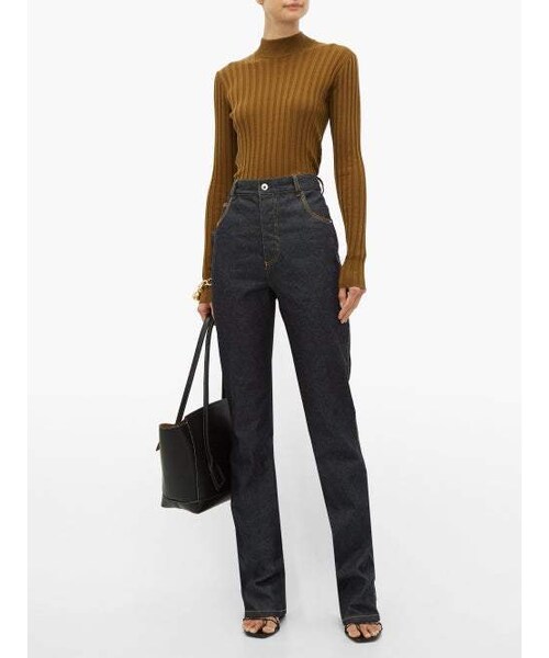 BOTTEGA VENETA（ボッテガヴェネタ）の「Bottega Veneta - High Rise Flared Jeans - Womens - Dark Blue（デニムパンツ・レディース・Blue・38 It/40 It/42 It/44 It/46 It）」の2枚目の写真