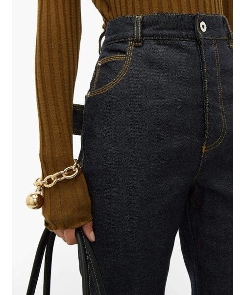 BOTTEGA VENETA（ボッテガヴェネタ）の「Bottega Veneta - High Rise Flared Jeans - Womens - Dark Blue（デニムパンツ・レディース・Blue・38 It/40 It/42 It/44 It/46 It）」の5枚目の写真