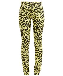 Gucci - Tiger Print Mid Rise Slim Leg Jeans - Womens - Yellow Multi