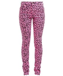 Gucci - Leopard Print Slim Leg Jeans - Womens - Pink Multi