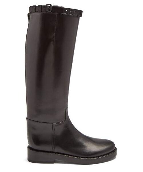 Ann DEMEULEMEESTER（アンドゥムルメステール）の「Ann Demeulemeester Knee High Leather