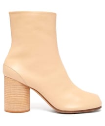 Maison Margiela - Tabi Split Toe Leather Ankle Boots - Womens - Nude