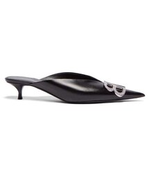 BALENCIAGA | Balenciaga - Bb Crystal Embellished Leather Mules - Womens - Black(サンダル)
