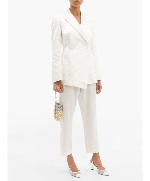 JIMMY CHOO(ジミーチュウ)の「Jimmy Choo - Fetto 65 Mesh And Leather Slingback Pumps - Womens - White(パンプス・レディース・White・34.5 Eu/it/35 Eu/it/35.5 Eu/it/36 Eu/it/36.5 Eu/it/37 Eu/it/37.5 Eu/it/38 Eu/it/38.5 Eu/it/39 Eu/it/39.5 Eu/it/40 Eu/it/41 Eu/it/41.5 Eu/it/42 Eu/it)」の4枚目の写真