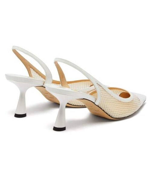 JIMMY CHOO(ジミーチュウ)の「Jimmy Choo - Fetto 65 Mesh And Leather Slingback Pumps - Womens - White(パンプス・レディース・White・34.5 Eu/it/35 Eu/it/35.5 Eu/it/36 Eu/it/36.5 Eu/it/37 Eu/it/37.5 Eu/it/38 Eu/it/38.5 Eu/it/39 Eu/it/39.5 Eu/it/40 Eu/it/41 Eu/it/41.5 Eu/it/42 Eu/it)」の3枚目の写真