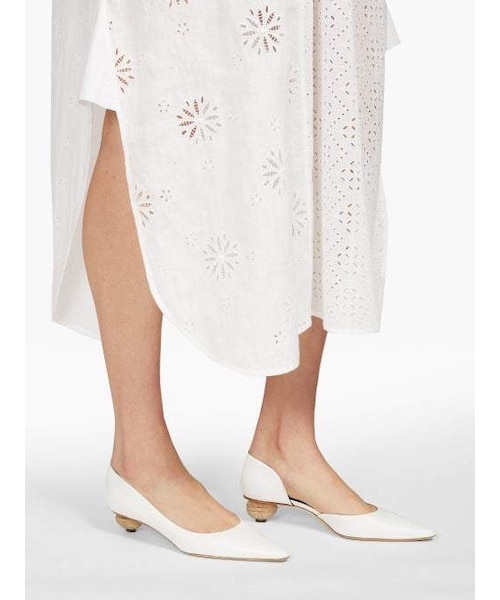 LOEWE◇RIPPED DENIM MULE/パンプス/36/WHT/562201 LOEWE（ロエベ）の