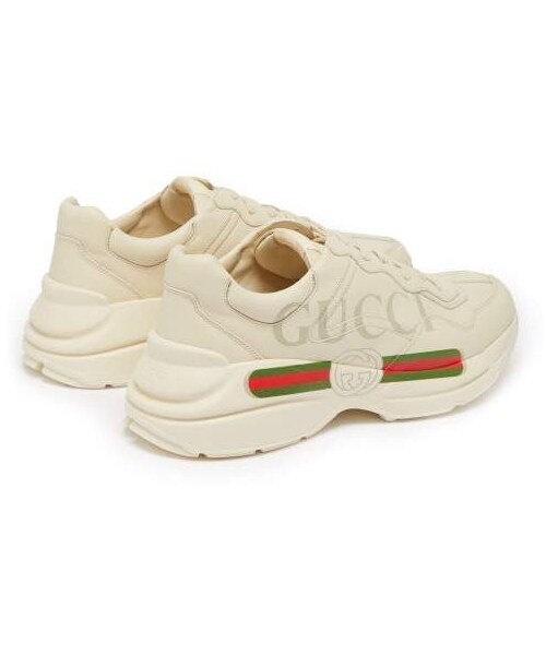 GUCCI（グッチ）の「Gucci - Rhyton Logo Print Leather Trainers - Womens - Cream Multi（スニーカー・レディース・White・34 Eu/it/34.5 Eu/it/35 Eu/it/35.5 Eu/it/36 Eu/it/36.5 Eu/it/37 Eu/it/37.5 Eu/it/38 Eu/it/38.5 Eu/it/39 Eu/it/39.5 Eu/it/40 Eu/it/40.5 Eu/it/41 Eu/it/41.5 Eu/it/42 Eu/it）」の4枚目の写真