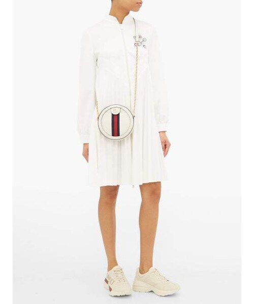 GUCCI（グッチ）の「Gucci - Rhyton Logo Print Leather Trainers - Womens - Cream Multi（スニーカー・レディース・White・34 Eu/it/34.5 Eu/it/35 Eu/it/35.5 Eu/it/36 Eu/it/36.5 Eu/it/37 Eu/it/37.5 Eu/it/38 Eu/it/38.5 Eu/it/39 Eu/it/39.5 Eu/it/40 Eu/it/40.5 Eu/it/41 Eu/it/41.5 Eu/it/42 Eu/it）」の5枚目の写真