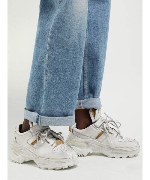 Maison Margiela(メゾンマルジェラ)の「Maison Margiela - Retro Fit Deconstructed Low Top Leather Trainers - Womens - White(スニーカー・レディース・White・38 Eu/it/38.5 Eu/it/39 Eu/it/39.5 Eu/it/40 Eu/it/41 Eu/it)」の4枚目の写真