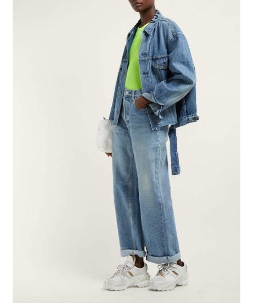 Maison Margiela(メゾンマルジェラ)の「Maison Margiela - Retro Fit Deconstructed Low Top Leather Trainers - Womens - White(スニーカー・レディース・White・38 Eu/it/38.5 Eu/it/39 Eu/it/39.5 Eu/it/40 Eu/it/41 Eu/it)」の5枚目の写真