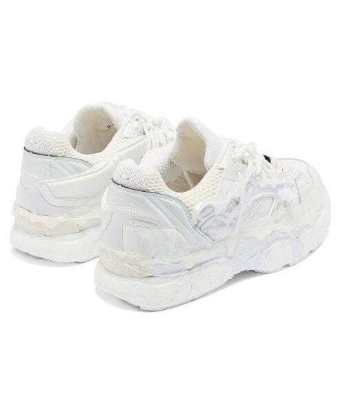 Maison Margiela（メゾンマルジェラ）の「Maison Margiela - Fusion Leather And Mesh Trainers - Womens - White（スニーカー・レディース・White・35 Eu/it/35.5 Eu/it/36 Eu/it/36.5 Eu/it/37 Eu/it/37.5 Eu/it/38 Eu/it/38.5 Eu/it/39 Eu/it/39.5 Eu/it/40 Eu/it/40.5 Eu/it/41 Eu/it）」の5枚目の写真
