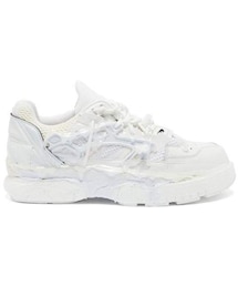 Maison Margiela | Maison Margiela - Fusion Leather And Mesh Trainers - Womens - White(スニーカー)