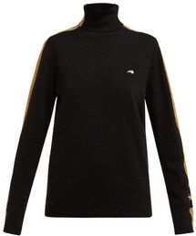 Bella Freud - Night Club Owner Rollneck Cashmere Sweater - Womens - Black Multi
