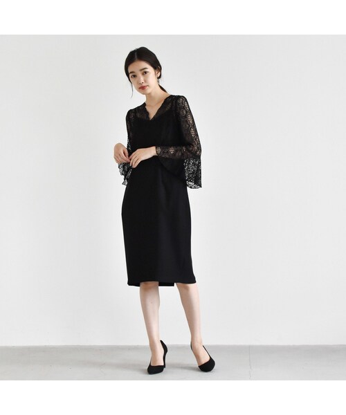 kaene(カエン)の「【OUTLET SALE】100478 / フレアースリーブレースコンビワンピース(ワンピース・レディース・その他)」の10枚目の写真