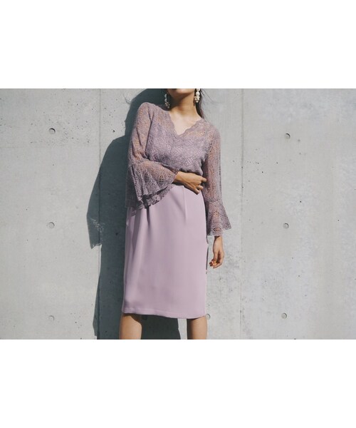 kaene(カエン)の「【OUTLET SALE】100478 / フレアースリーブレースコンビワンピース(ワンピース・レディース・その他)」の1枚目の写真