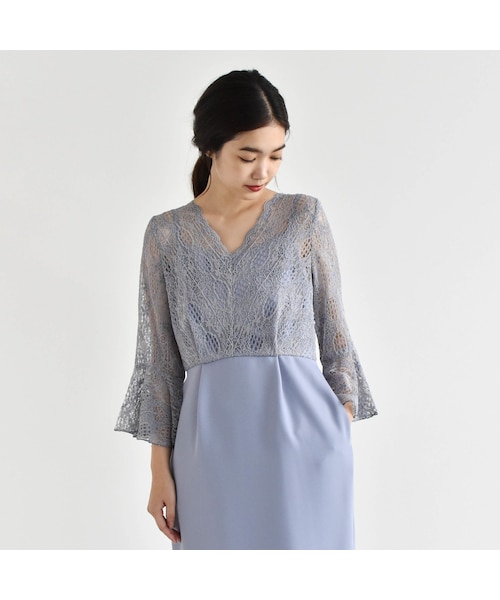 kaene(カエン)の「【OUTLET SALE】100478 / フレアースリーブレースコンビワンピース(ワンピース・レディース・その他)」の8枚目の写真