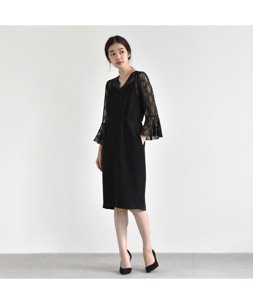 kaene(カエン)の「【OUTLET SALE】100478 / フレアースリーブレースコンビワンピース(ワンピース・レディース・その他)」の9枚目の写真