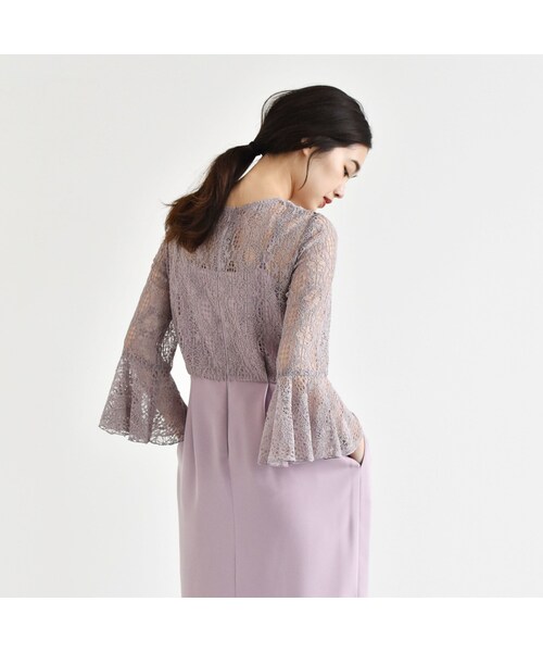 kaene(カエン)の「【OUTLET SALE】100478 / フレアースリーブレースコンビワンピース(ワンピース・レディース・その他)」の4枚目の写真