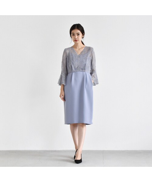 kaene(カエン)の「【OUTLET SALE】100478 / フレアースリーブレースコンビワンピース(ワンピース・レディース・その他)」の6枚目の写真