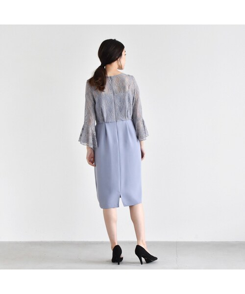 kaene(カエン)の「【OUTLET SALE】100478 / フレアースリーブレースコンビワンピース(ワンピース・レディース・その他)」の7枚目の写真