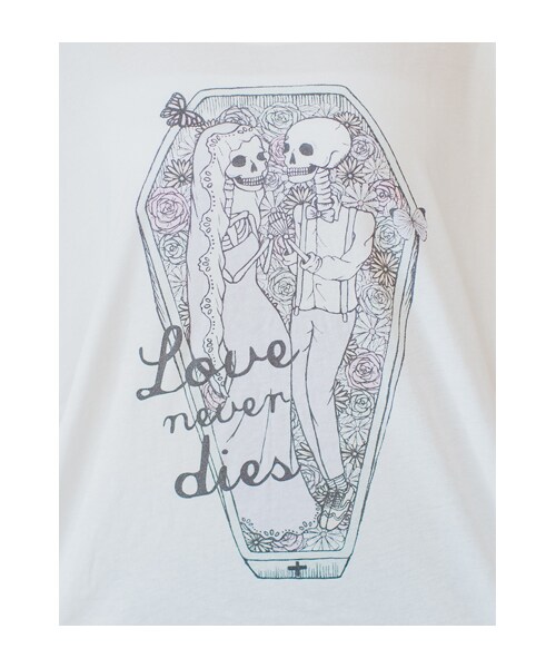 lazybone（レイジーボーン）の「Love never dies（トップス・レディース・白色・F）」の6枚目の写真